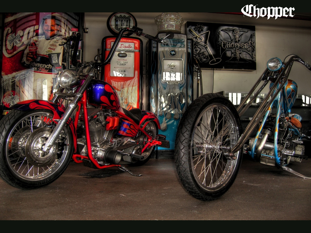 Wallpapers Motorbikes Chopper Chopper garage