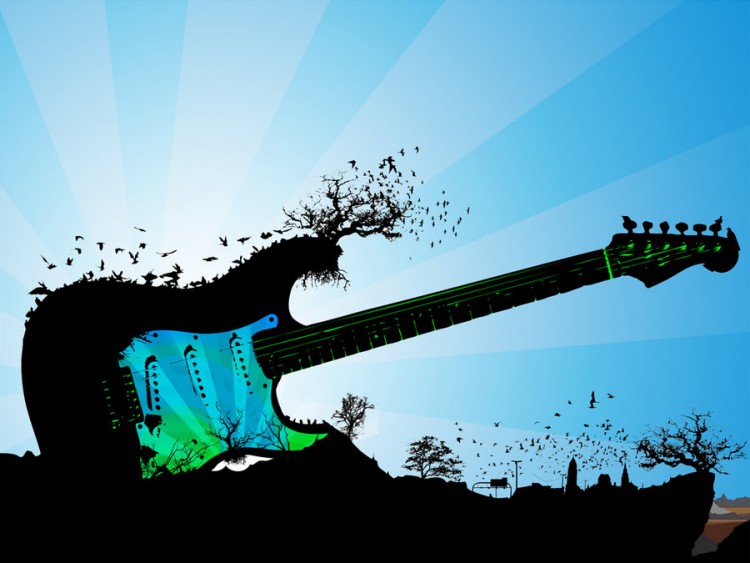 Fonds d'cran Musique Instruments - Guitares le - Guitare