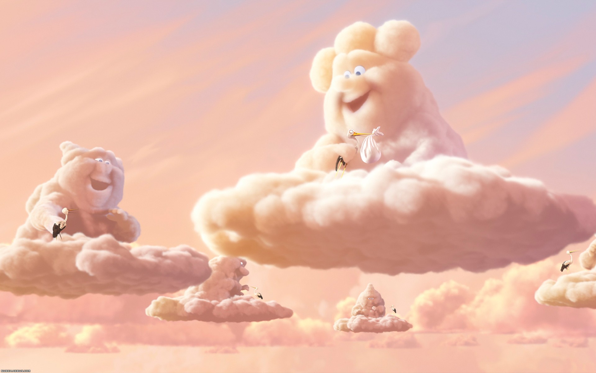 Fonds d'cran Dessins Anims Pixar - Divers, courts mtrages Partly Cloudy (passages nuageux)