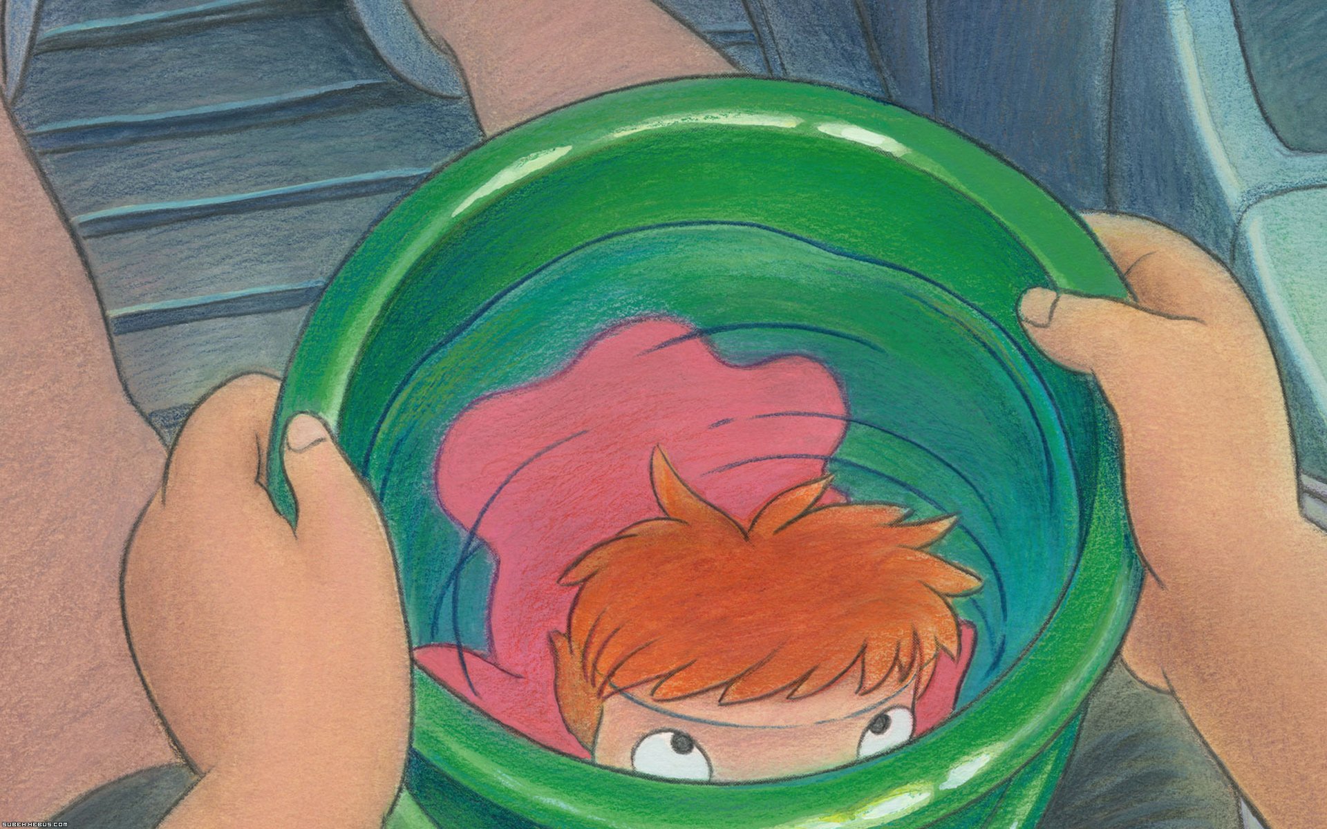 Wallpapers Cartoons Ponyo Ponyo sur la falaise