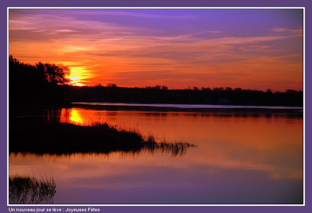 Wallpapers Nature Sunsets and sunrises Lever du jour sur le Saint Laurent