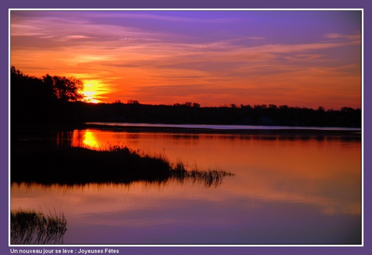 Wallpapers Nature Sunsets and sunrises Lever du jour sur le Saint Laurent