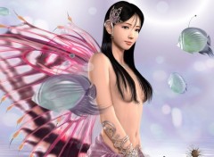 Wallpapers Digital Art Femme papillon