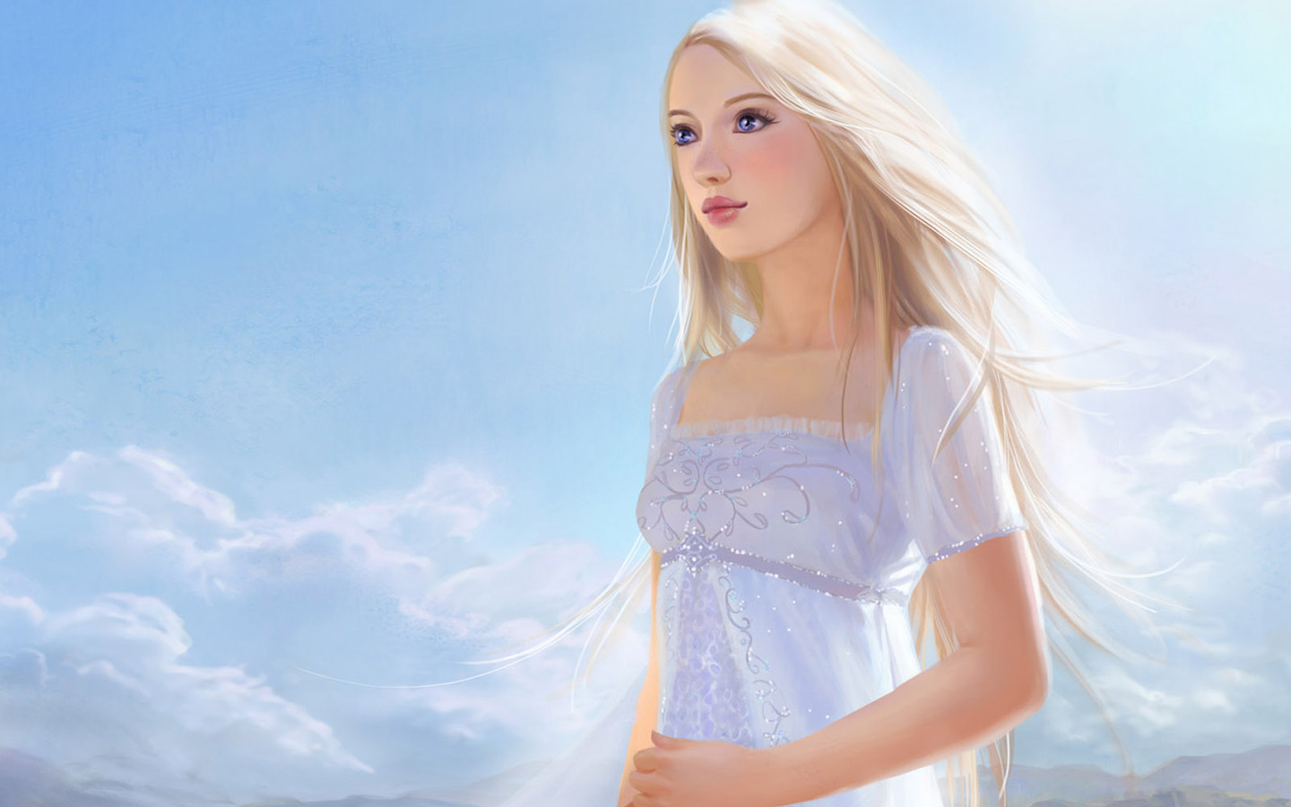 Wallpapers Digital Art Women - Femininity Nuages