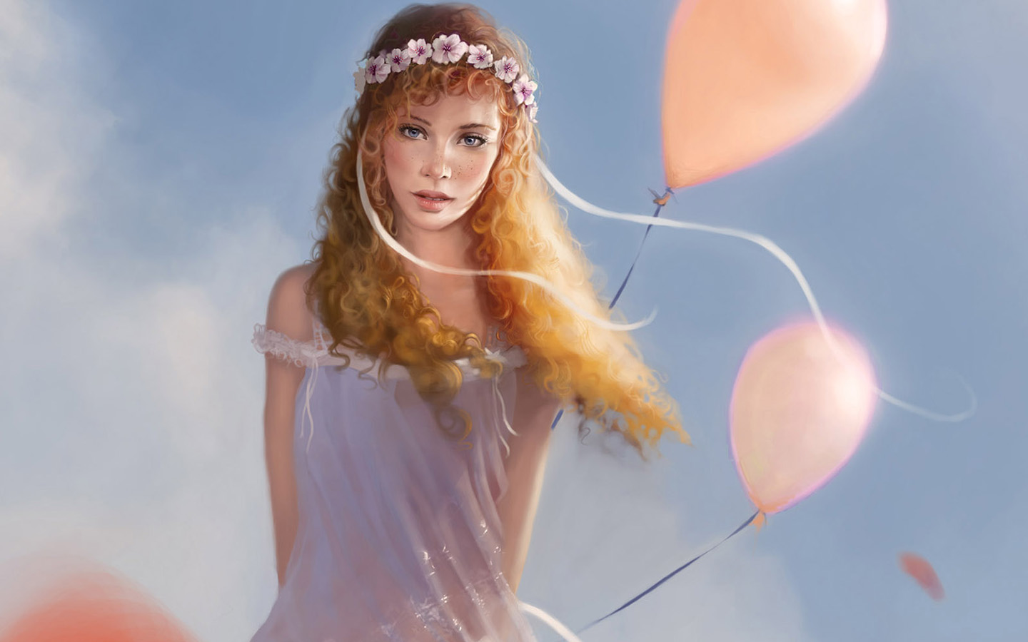 Wallpapers Digital Art Women - Femininity Ballons