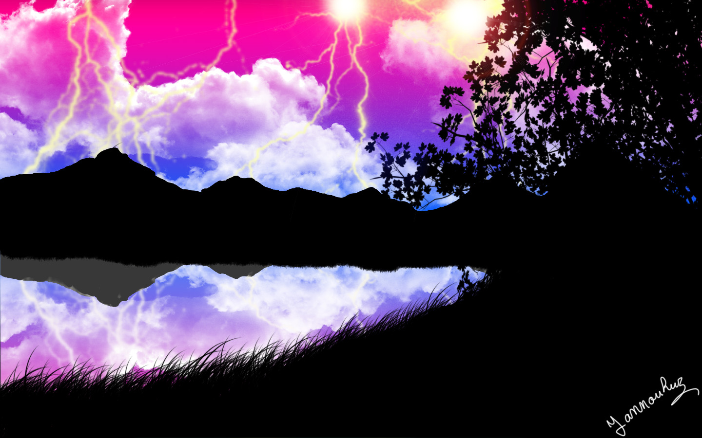 Wallpapers Digital Art Nature - Mountains Eclair