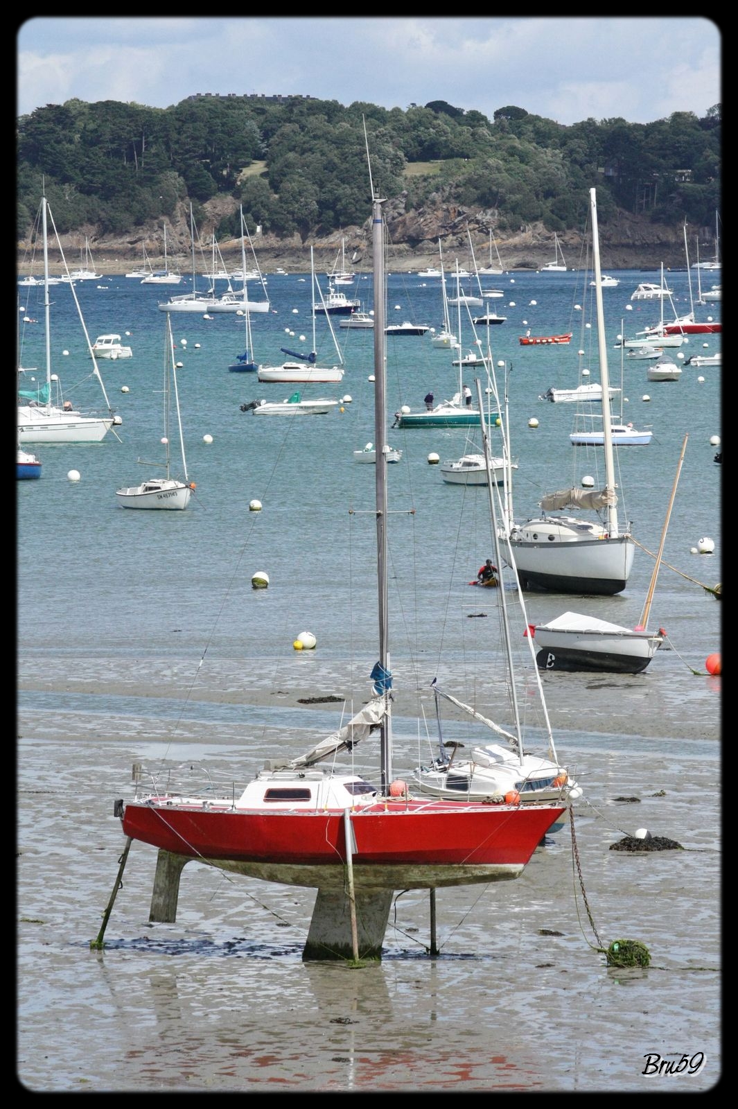 Wallpapers Trips : Europ France > Bretagne Bateaux et mare sur le port de Dinard