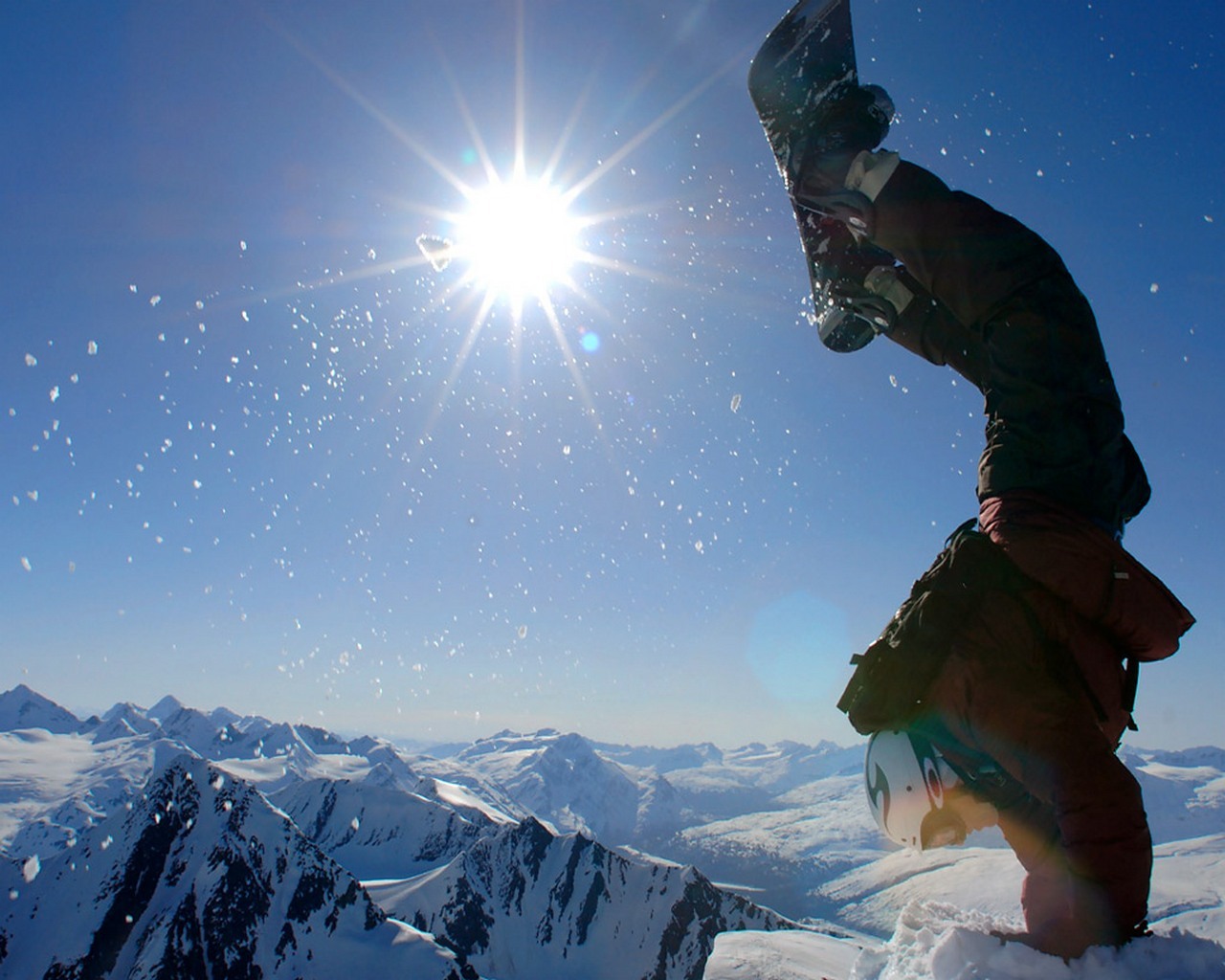 Fonds d'cran Sports - Loisirs Snowboard handplant