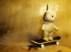 Fonds d'cran Art - Numrique Lapin Skater