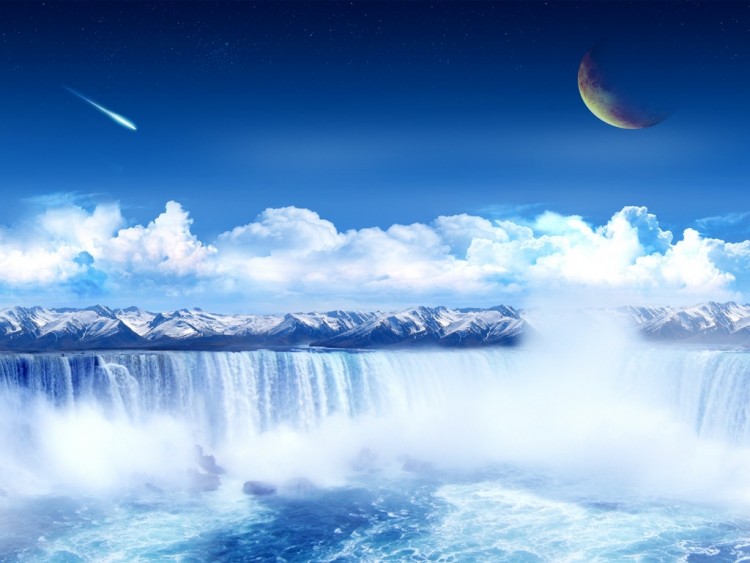 Wallpapers Digital Art Nature - Landscapes Cascade 