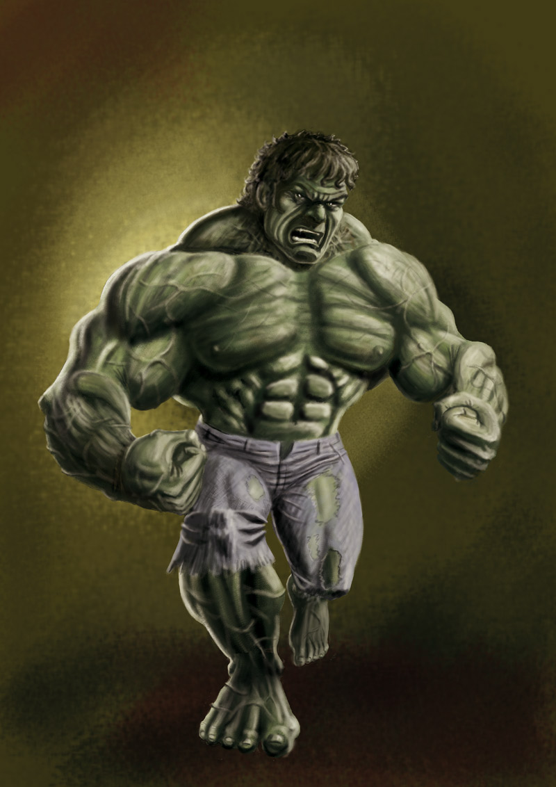 Wallpapers Art - Painting Cartoons Hulk