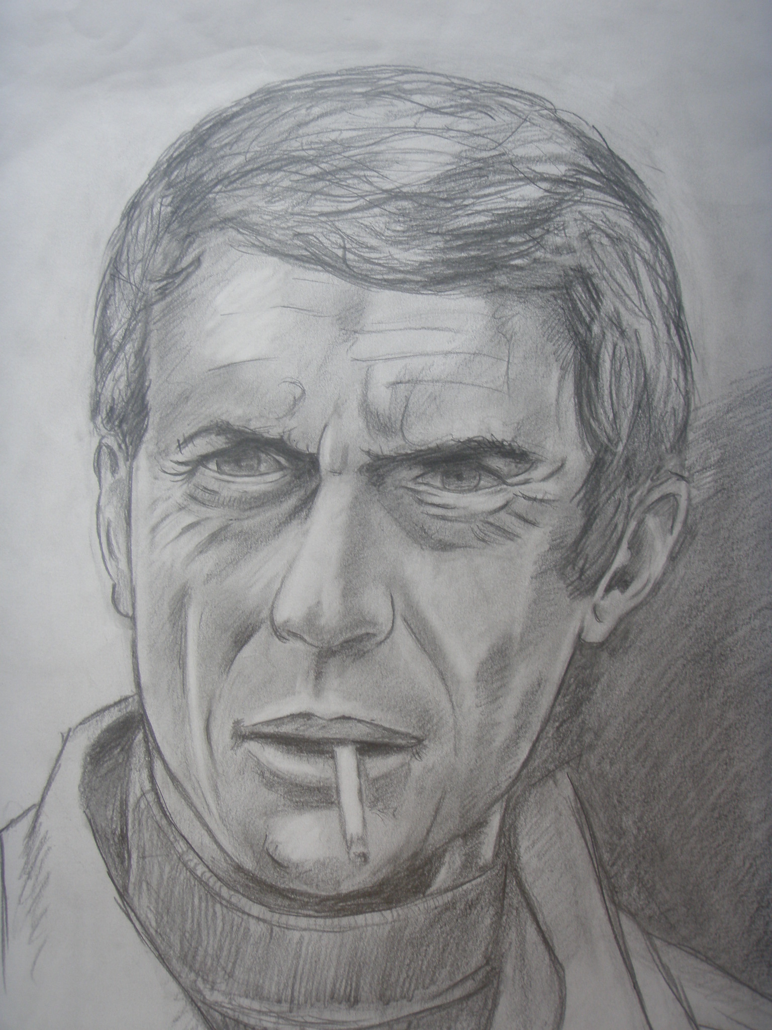 Fonds d'cran Art - Crayon Portraits Steve McQueen