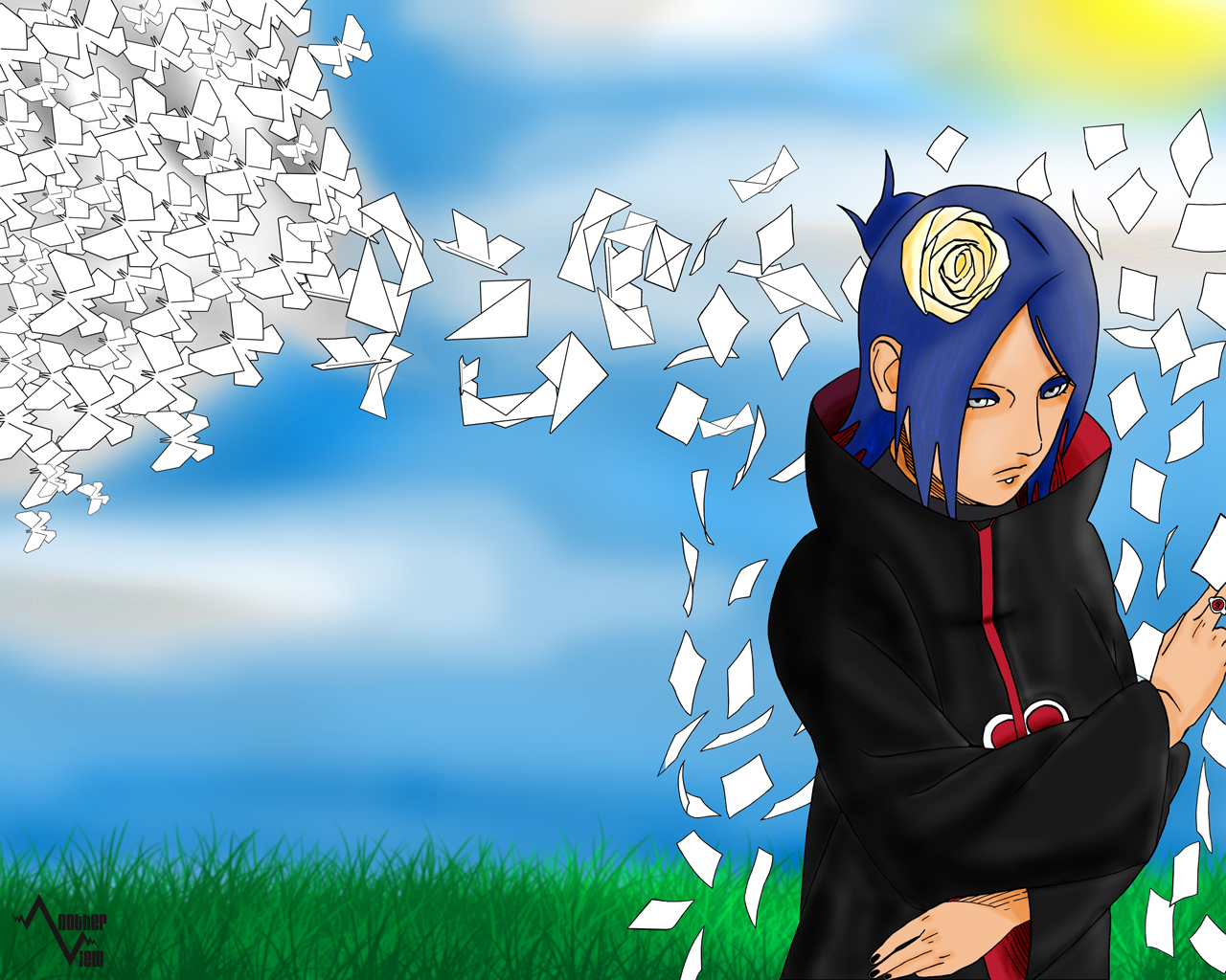 Wallpapers Manga Naruto Konan, Akatsuki member.