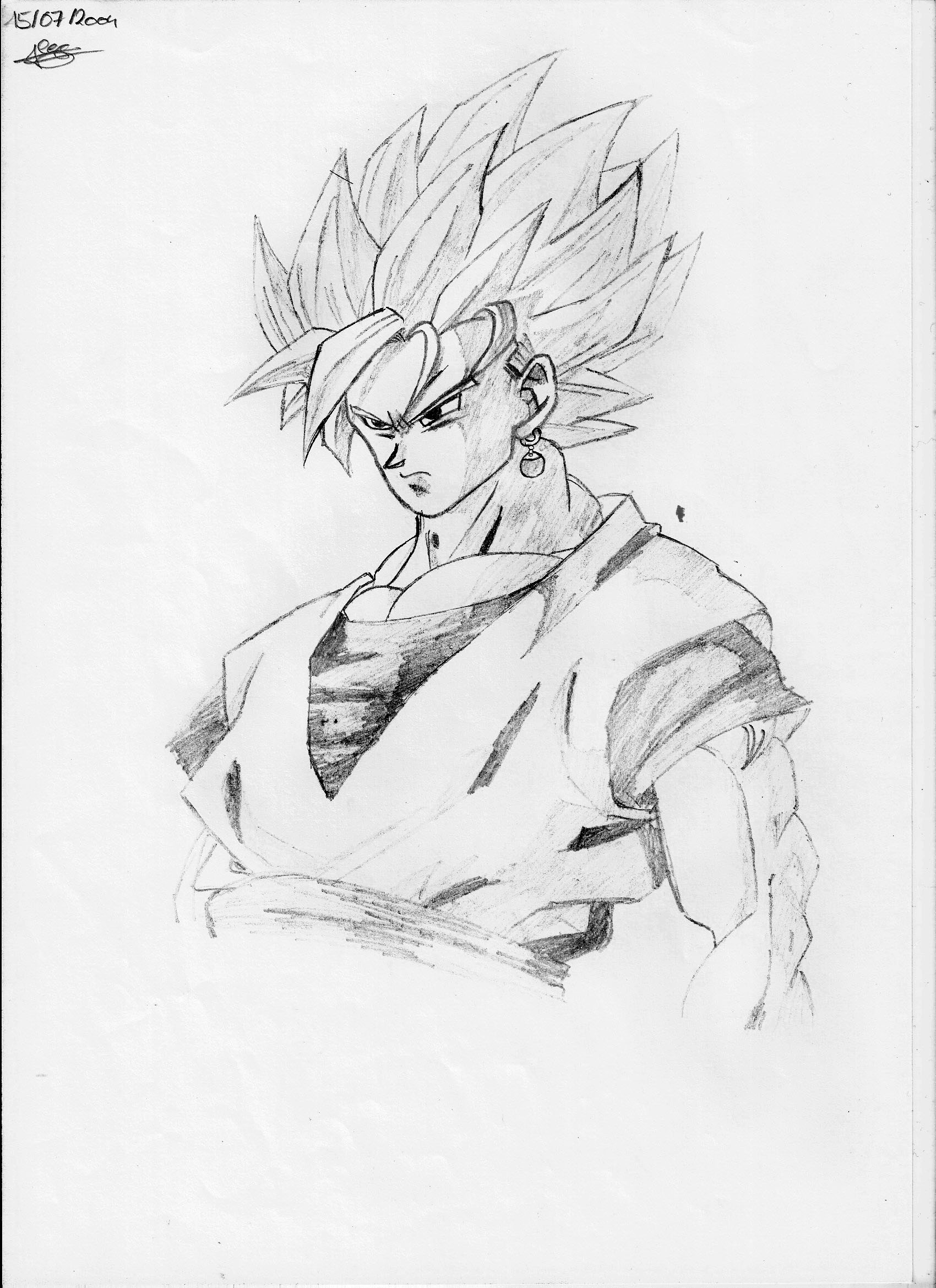 Wallpapers Art - Pencil Manga - Dragon Ball Z Sangoku