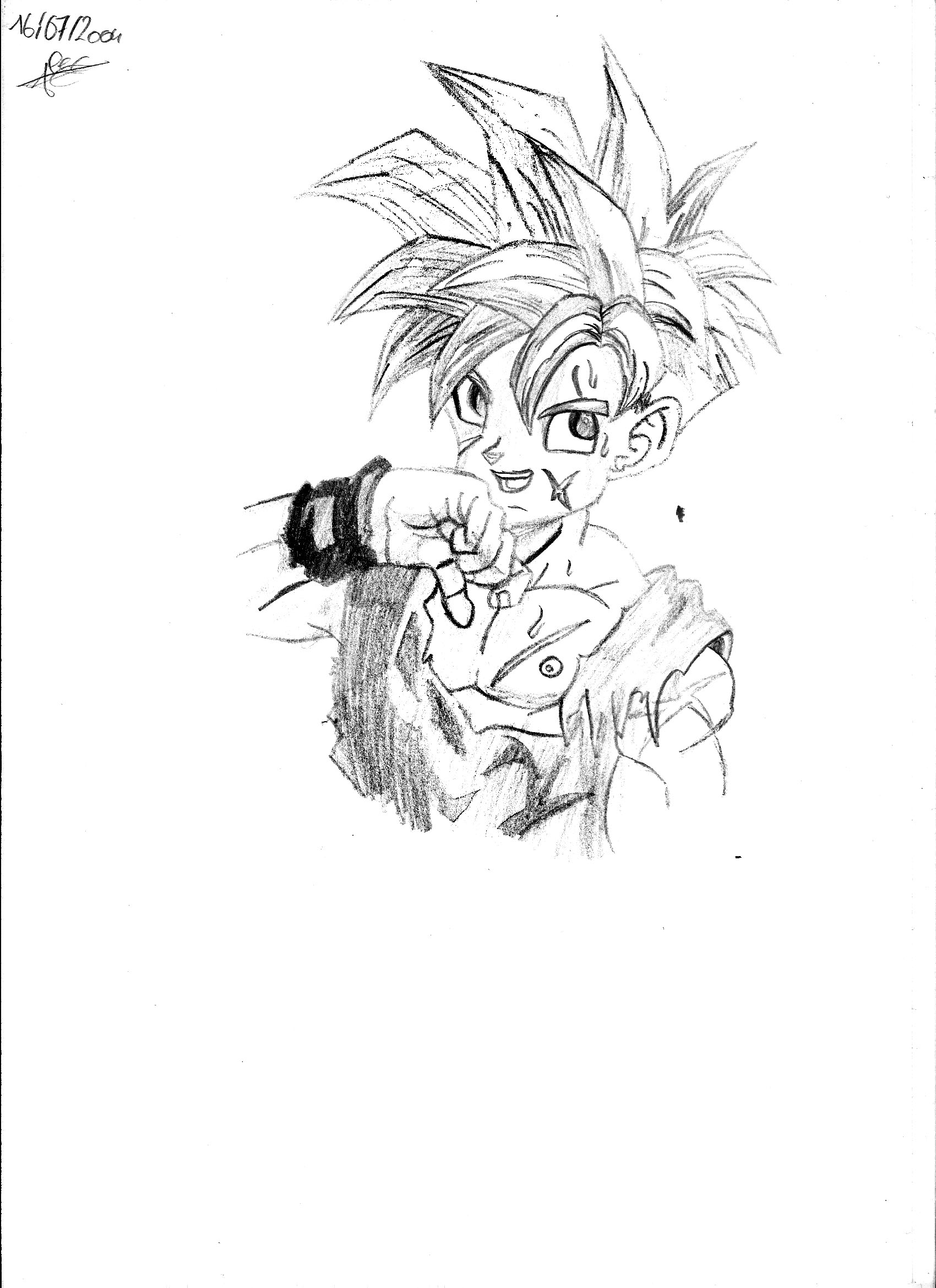 Fonds d'cran Art - Crayon Manga - Dragon Ball Z Sangohan