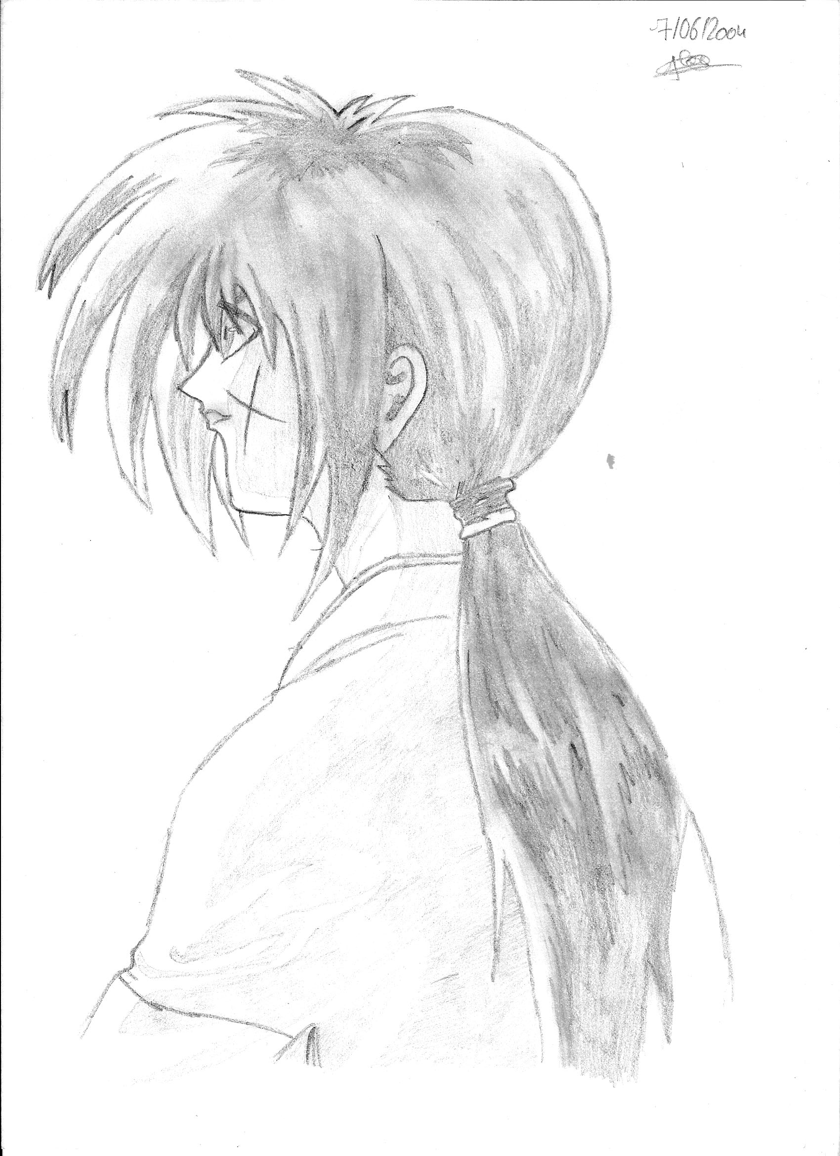 Wallpapers Art - Pencil Manga - Kenshin Kenshin