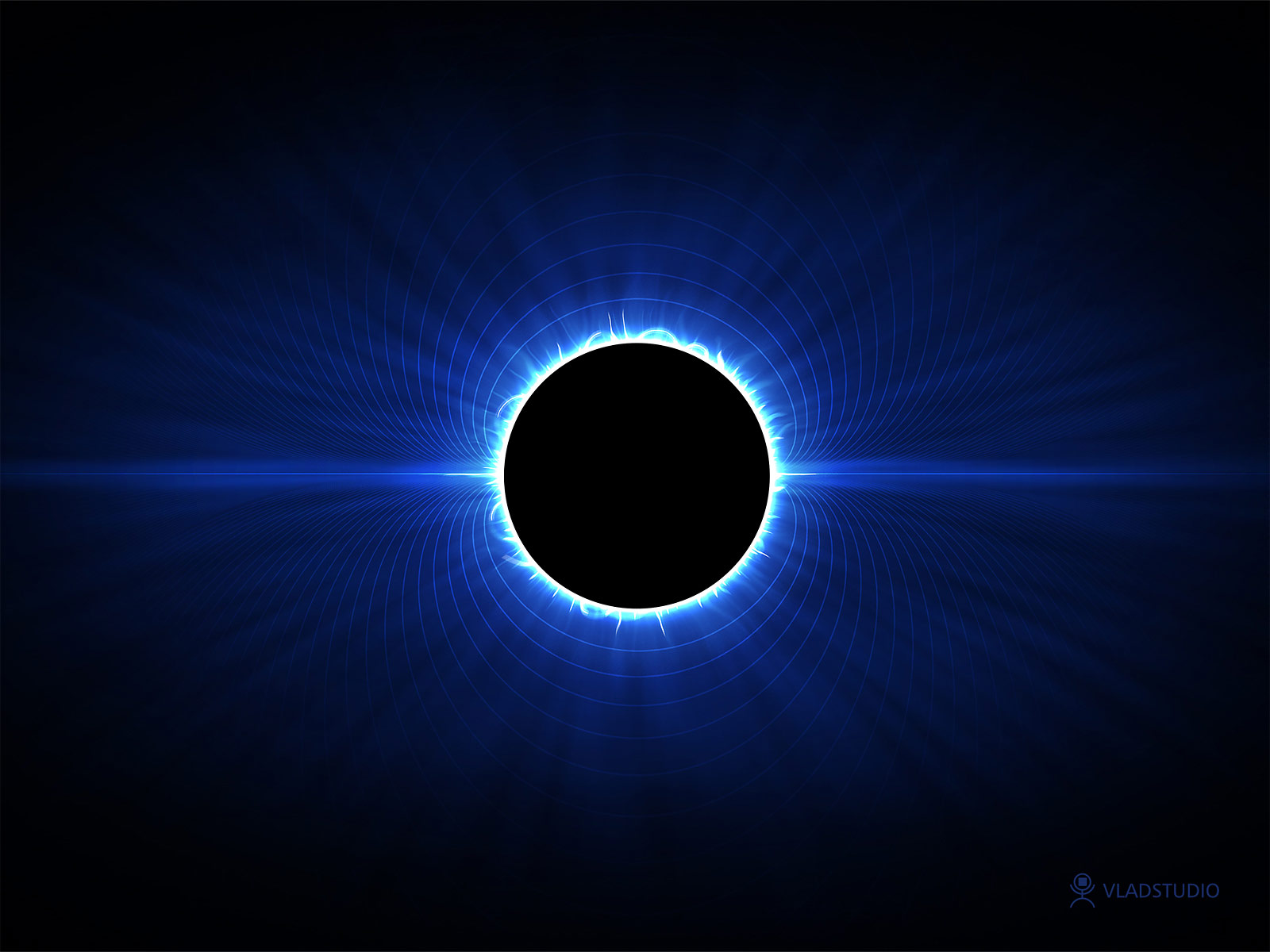 Wallpapers Digital Art Abstract Blue Eclipse