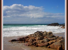 Fonds d'cran Nature plage et rochers de saint pabu ( ctes d'armor )