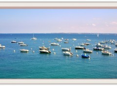 Fonds d'cran Nature bateaux  ancrs sur mer calme