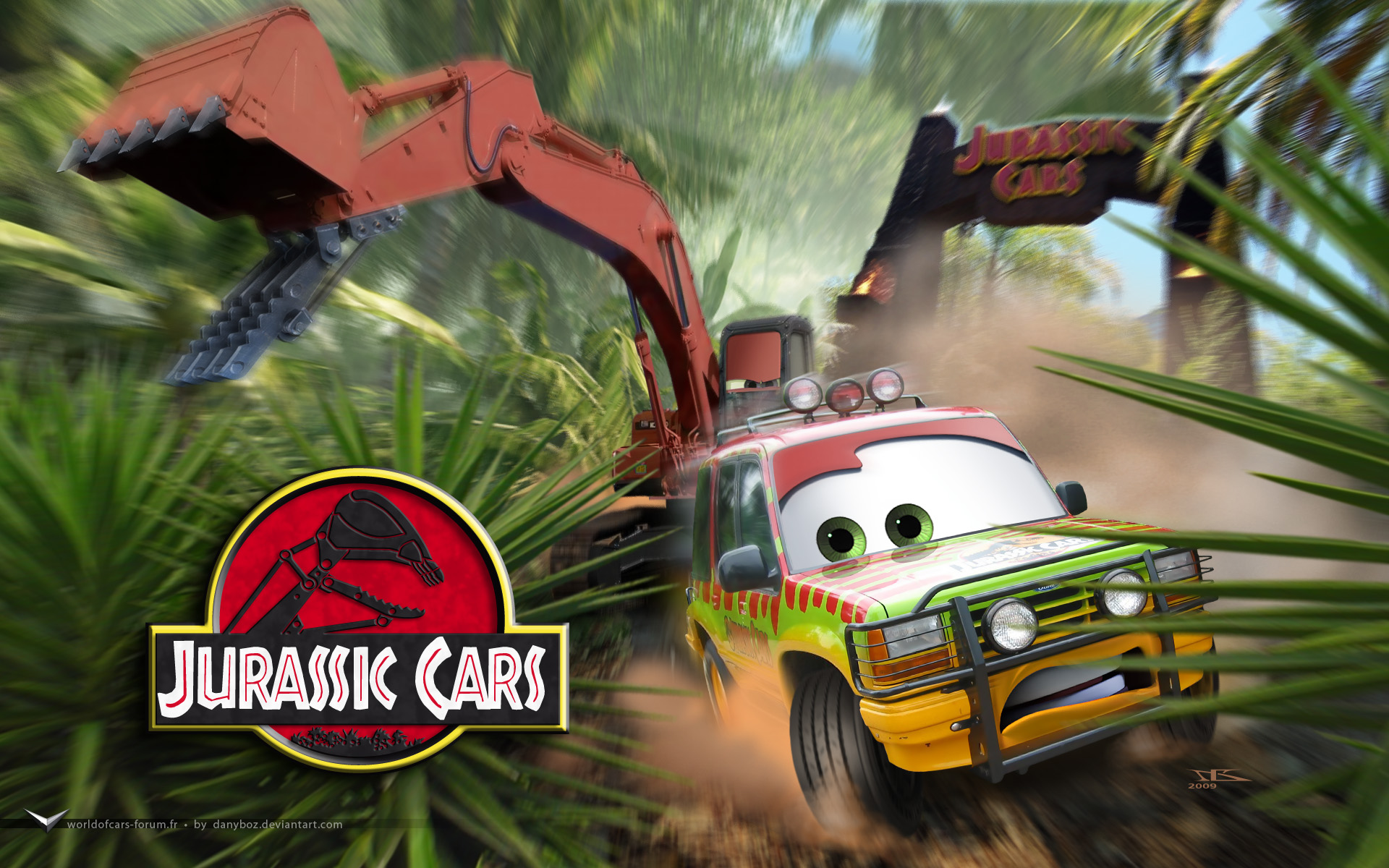 Fonds d'cran Dessins Anims Cars 1 et 2 Jurassic Cars