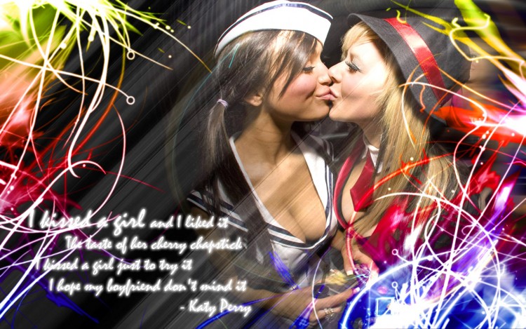 Wallpapers Digital Art Love - Friendship kiss