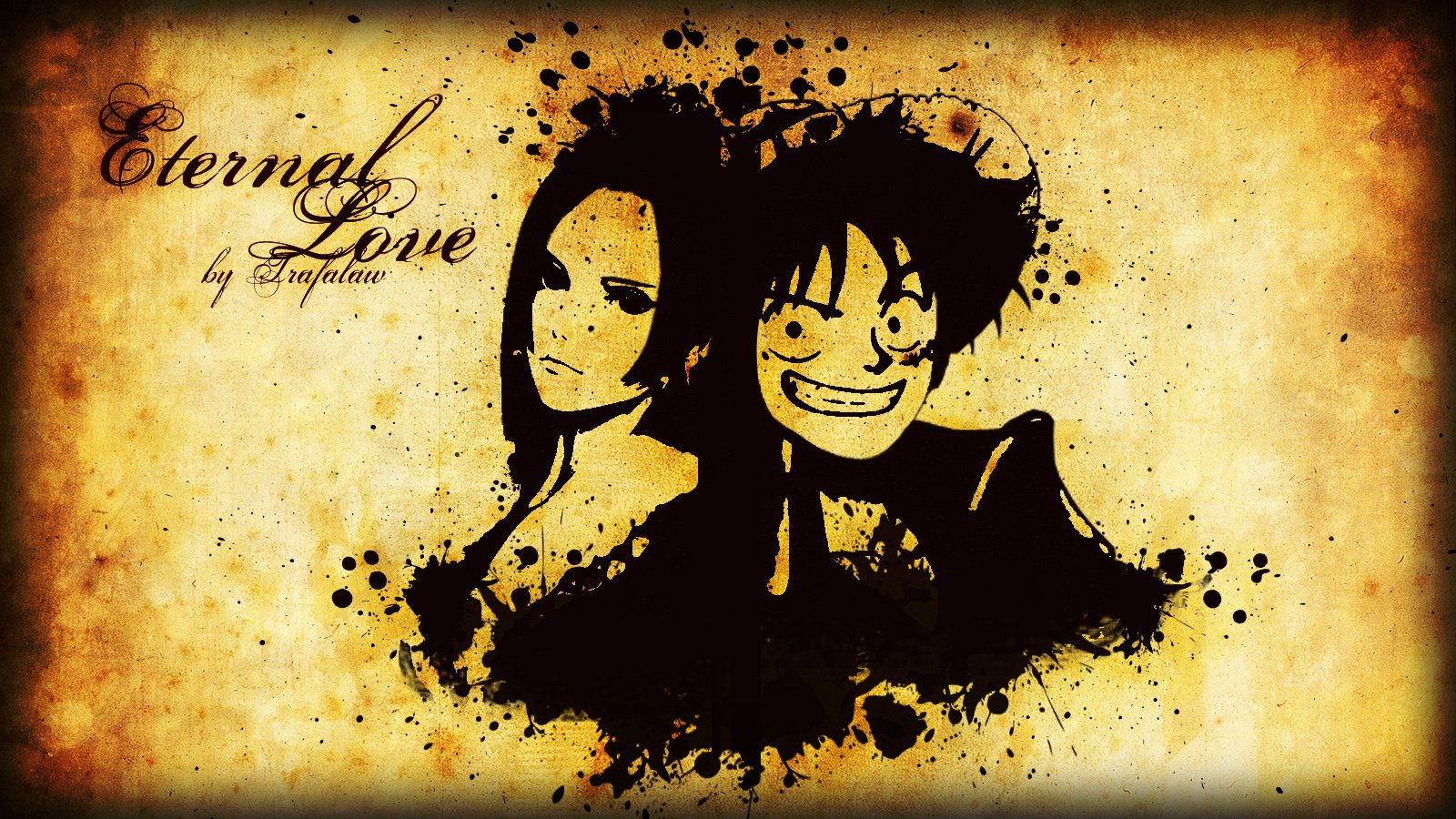 Wallpapers Manga One Piece Eternal Love Hancock-Luffy