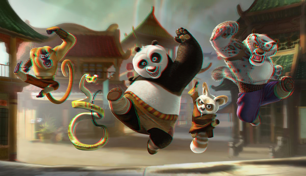 Fonds d'cran Art - Numrique 3D kung fu panda en relief