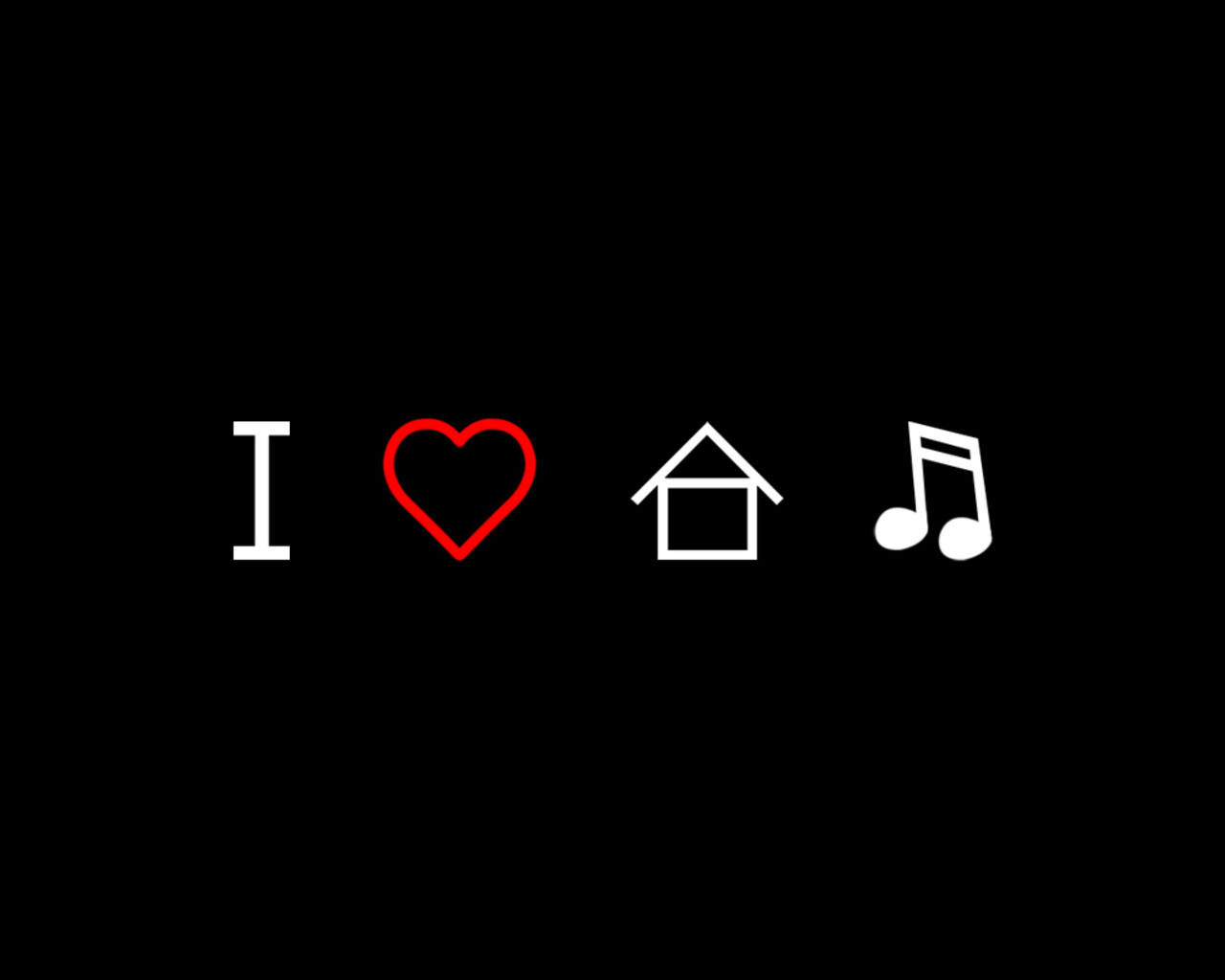 Fonds d'cran Musique Divers House I Love House Music