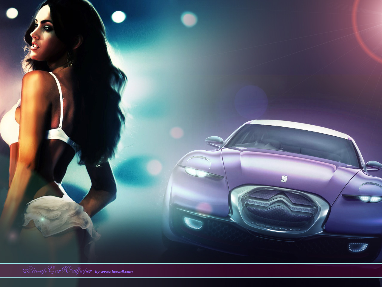 Wallpapers Cars Girls and cars Pin-up car citroen 2009 concept by bewall.com