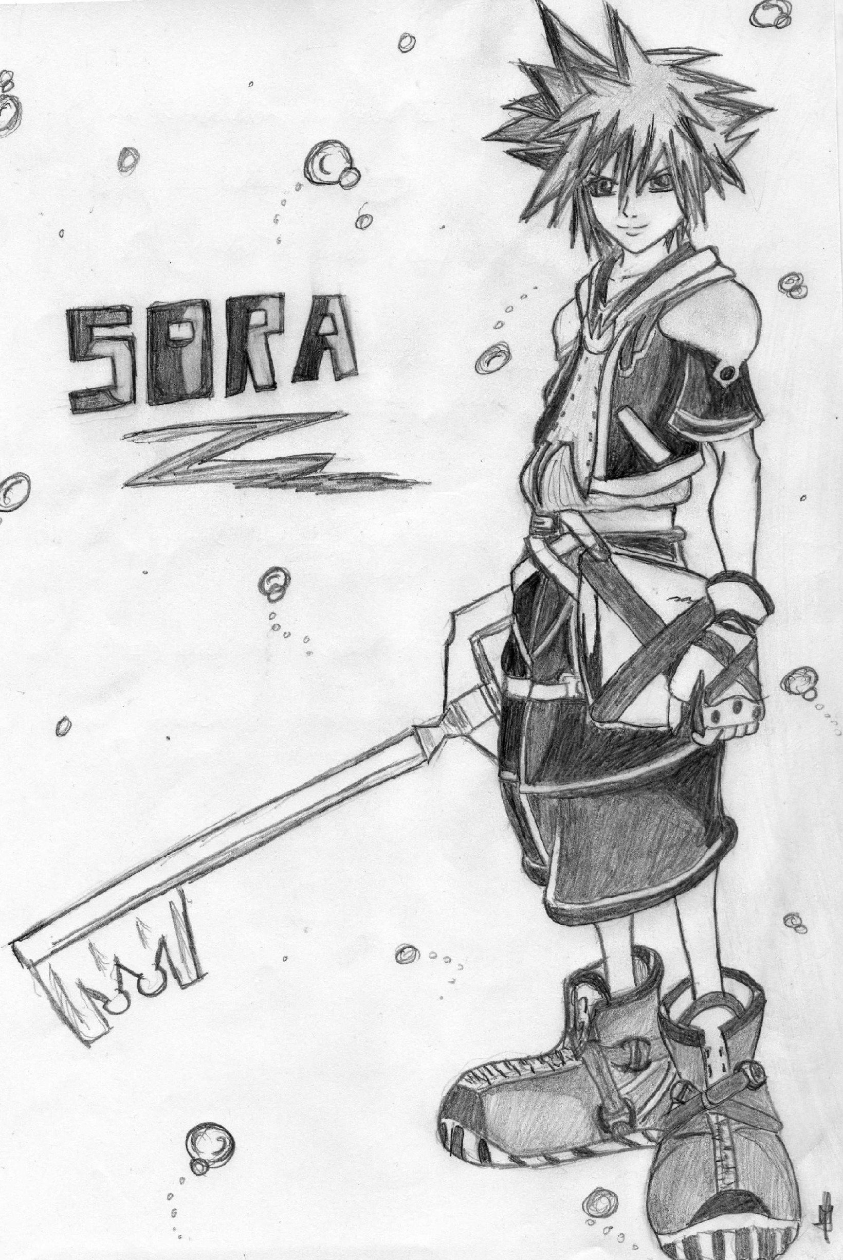 Fonds d'cran Art - Crayon Manga - Kingdom Hearts 