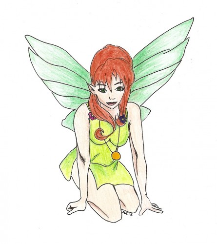 Wallpapers Art - Pencil Fantasy - Fairies La fe verte 