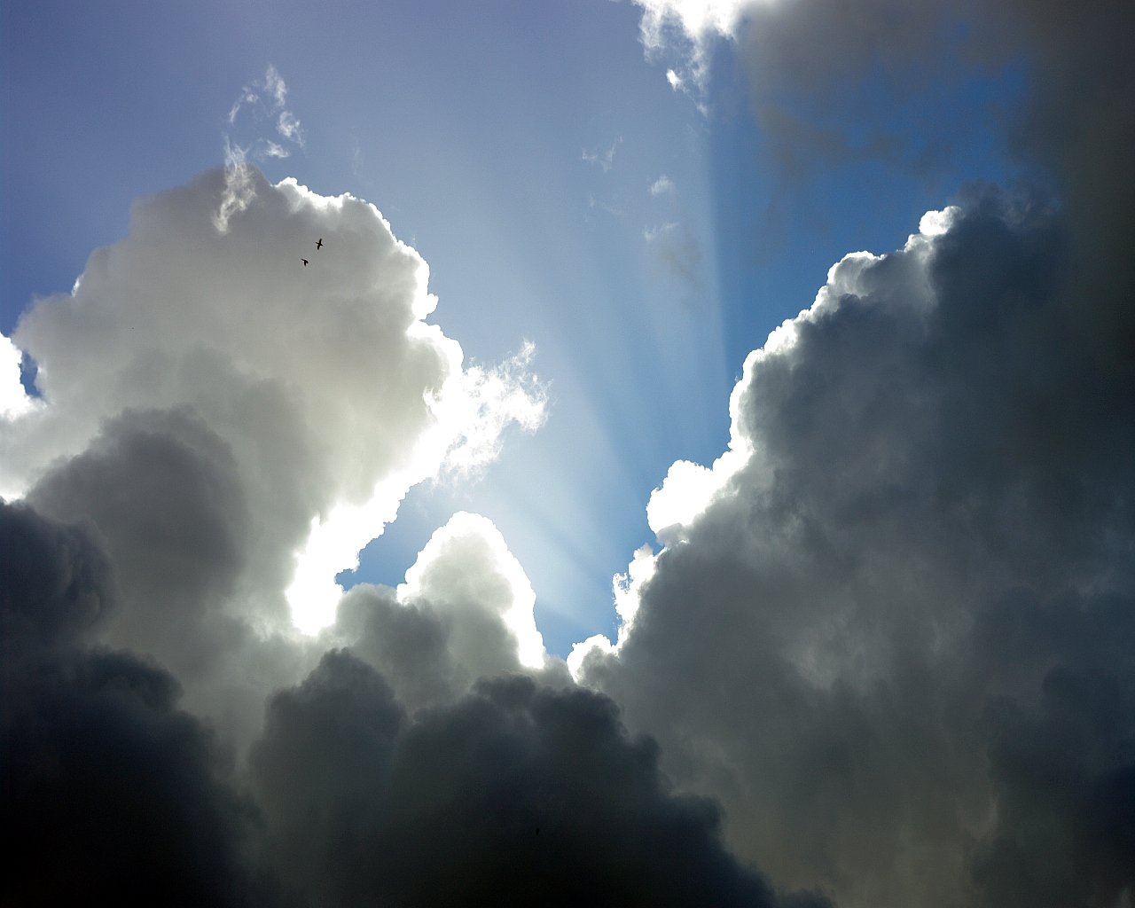 Fonds d'cran Nature Ciel - Nuages Ciel sombre et lumineux