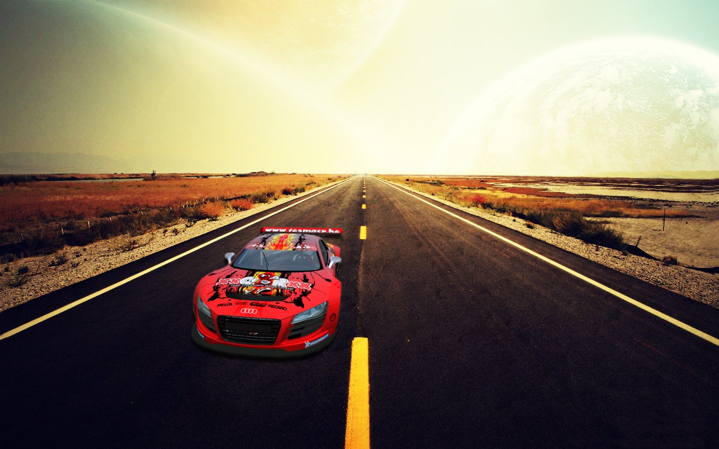 Wallpapers Video Games Trackmania Trackmania -  Team GSR on the true desert road!