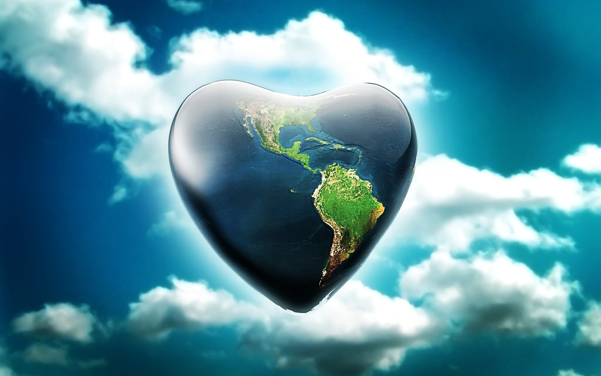 Wallpapers Digital Art Space - Universe Love Mother Earth