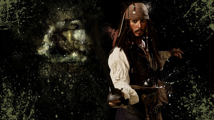 Fonds d'cran Cinma Pirates des Carabes, la Maldiction du Black Pearl Jack Sparrow