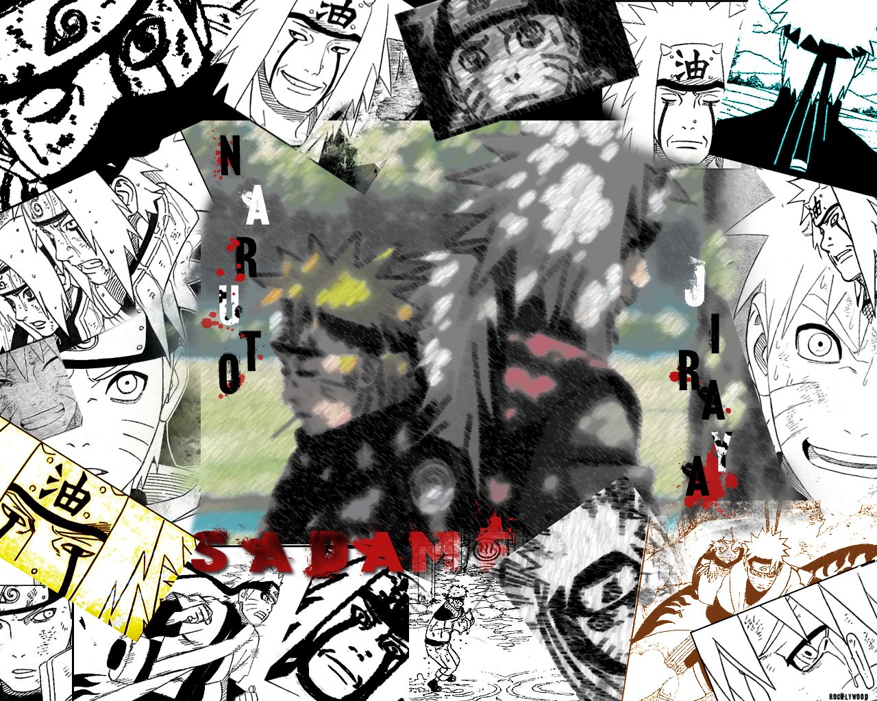 Fonds d'cran Manga Naruto Sadame - Naruto and Jiraya