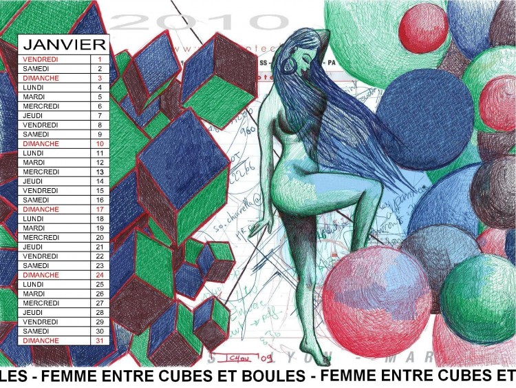 Fonds d'cran Art - Peinture Femmes - Fminit JANVIER 2010