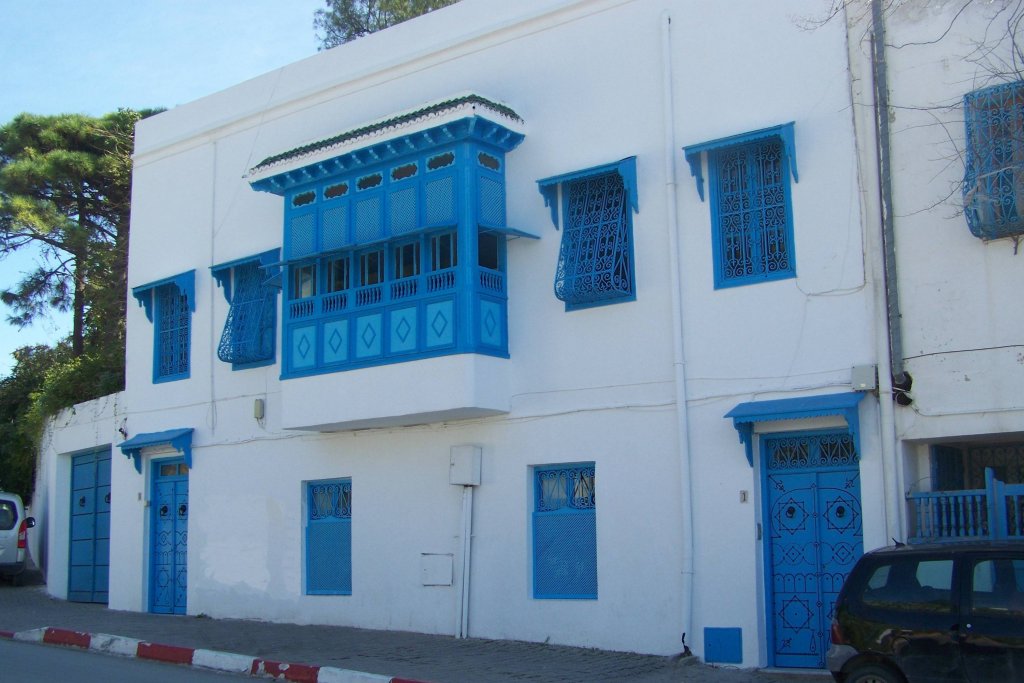 Fonds d'cran Voyages : Afrique Tunisie la ville bleu 