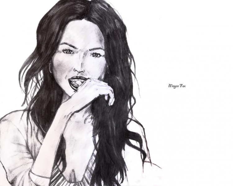 Fonds d'cran Art - Peinture Portraits - Visages Megan Fox