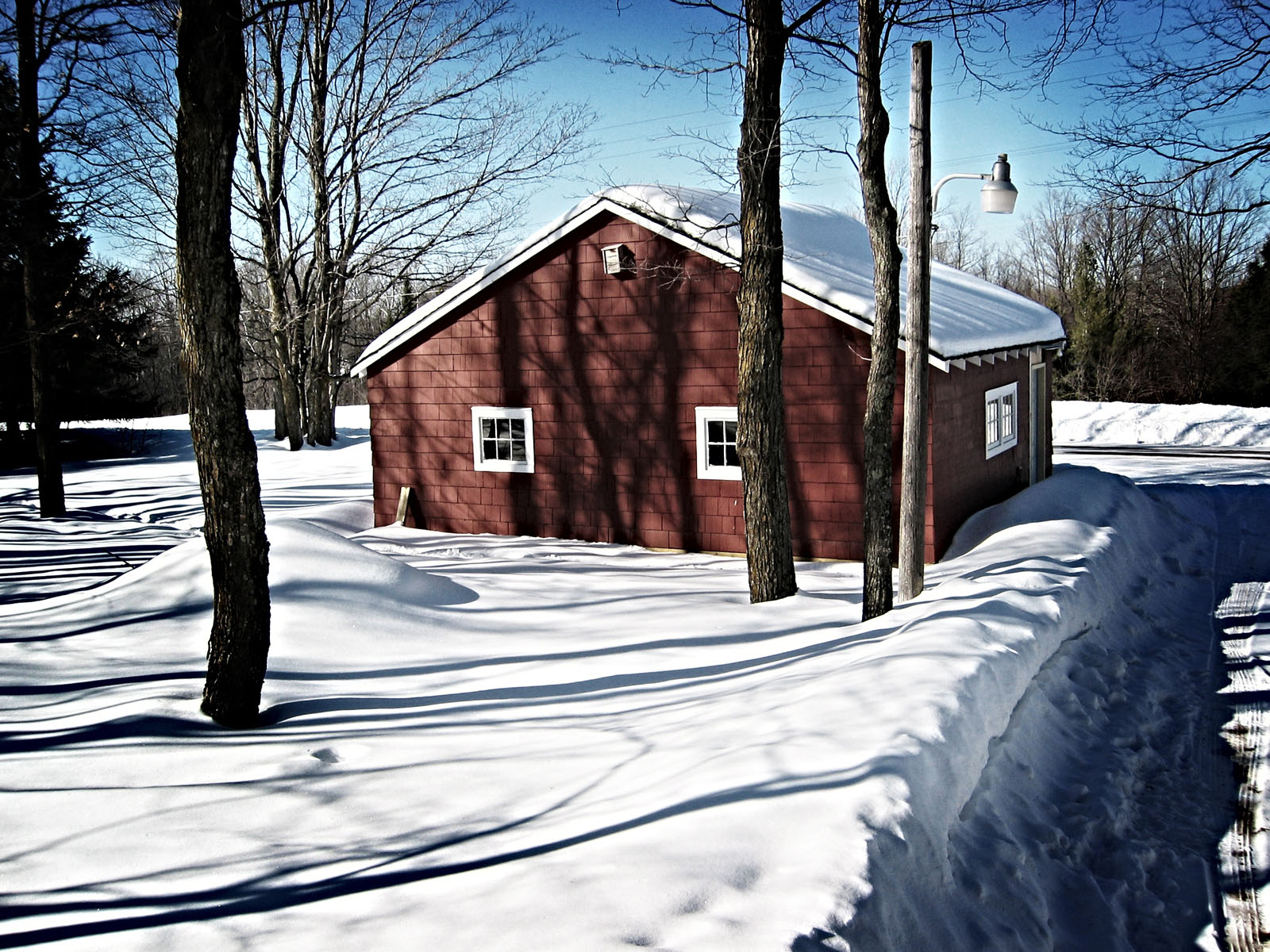 Fonds d'cran Nature Saisons - Hiver Le chalet