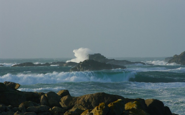 Fonds d'cran Nature Mers - Ocans - Plages Vague  tte d'enfant