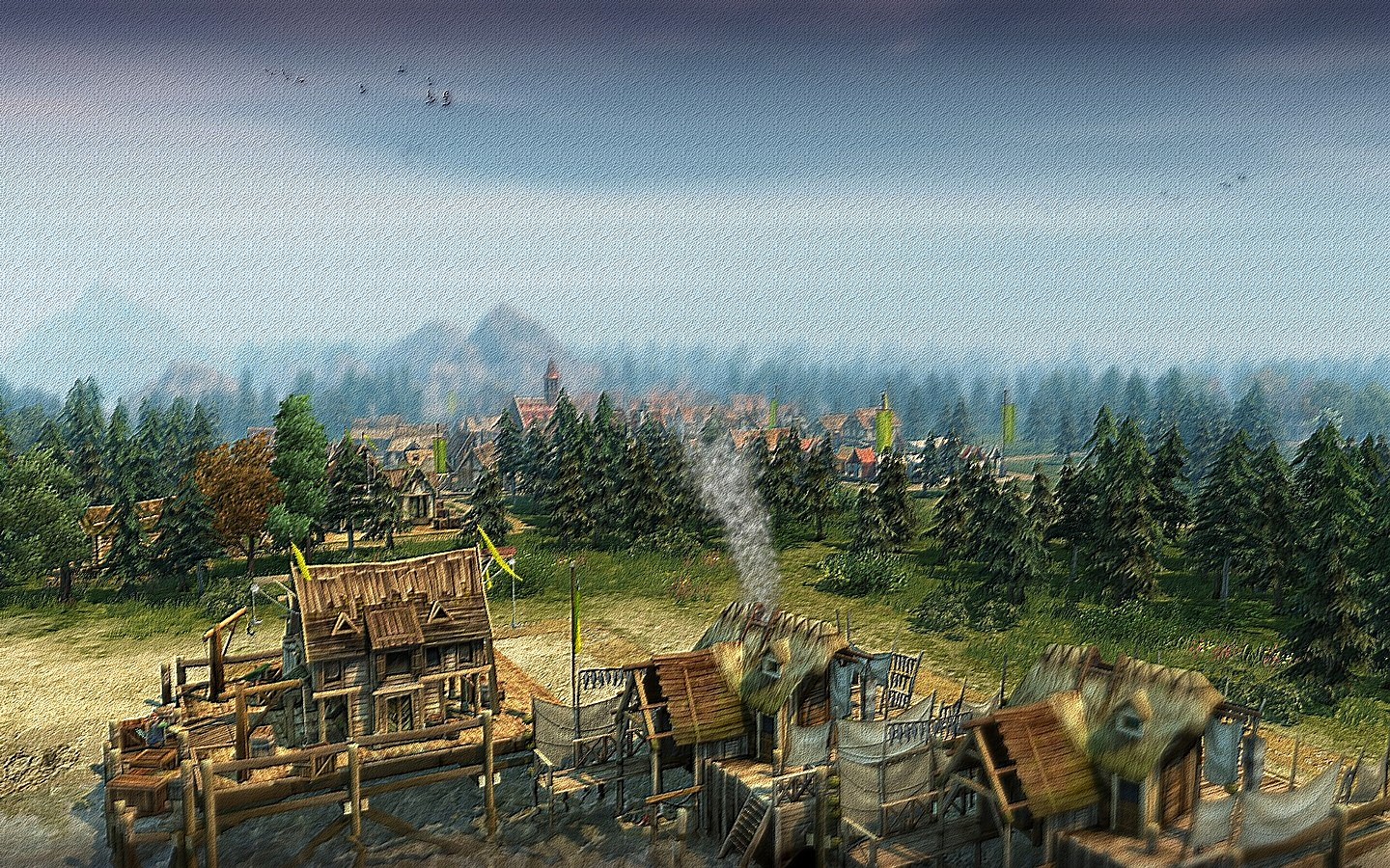 Wallpapers Video Games Anno 1404 Village au bord de mer