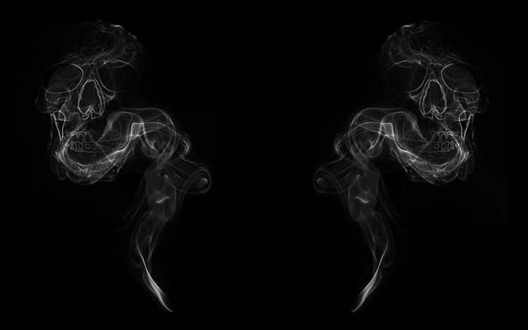 Wallpapers Digital Art Style Dark Skull smoke