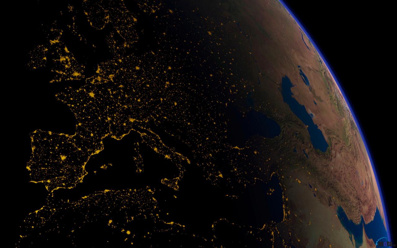 Wallpapers Space Earth L'europe la nuit