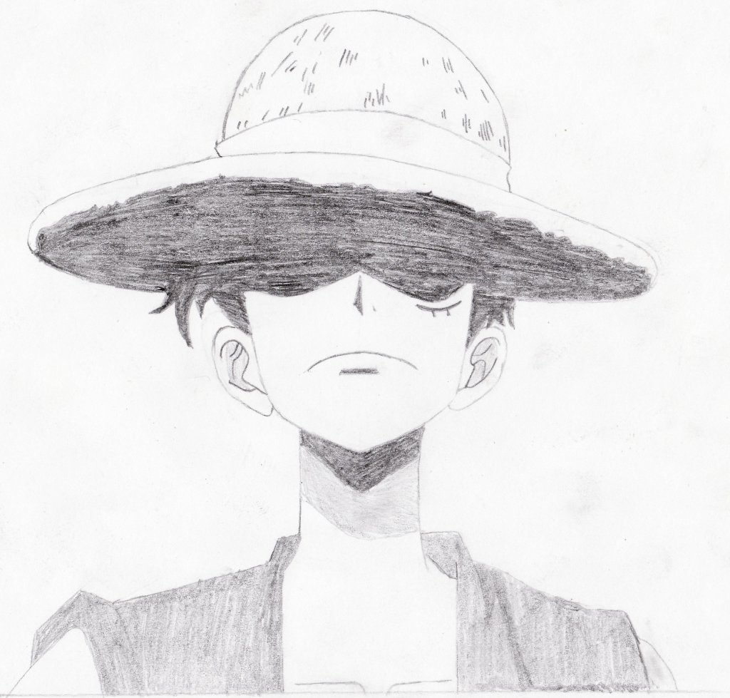 Fonds d'cran Art - Crayon Manga - One piece Luffy