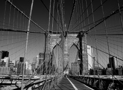 Wallpapers Constructions and architecture Brooklyn Bridge in B&W