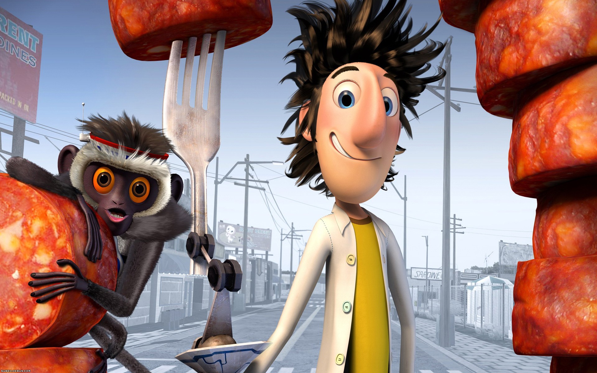 Wallpapers Cartoons Cloudy With A Chance Of Meatballs Tempte de Boulettes Gantes