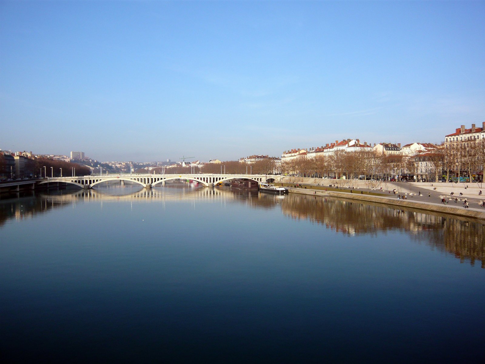 Wallpapers Nature Rivers - Torrents Le Rhne ensoleill - LYON