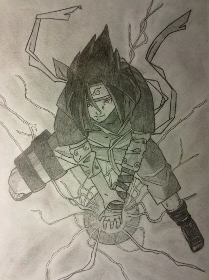 Wallpapers Art - Pencil Manga - Naruto Sasuke Chidori