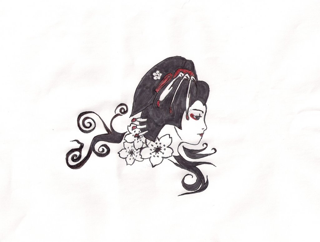 Wallpapers Art - Pencil Tattoos geisha